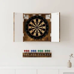 vidaXL Dartbord Kabinet ALKMAAR Gerookt eiken 52,5 x 10,5 x 53,5 cm