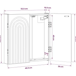vidaXL Dartbord Kabinet ALKMAAR Hoogglans Wit 52,5 x 10,5 x 53,5 cm