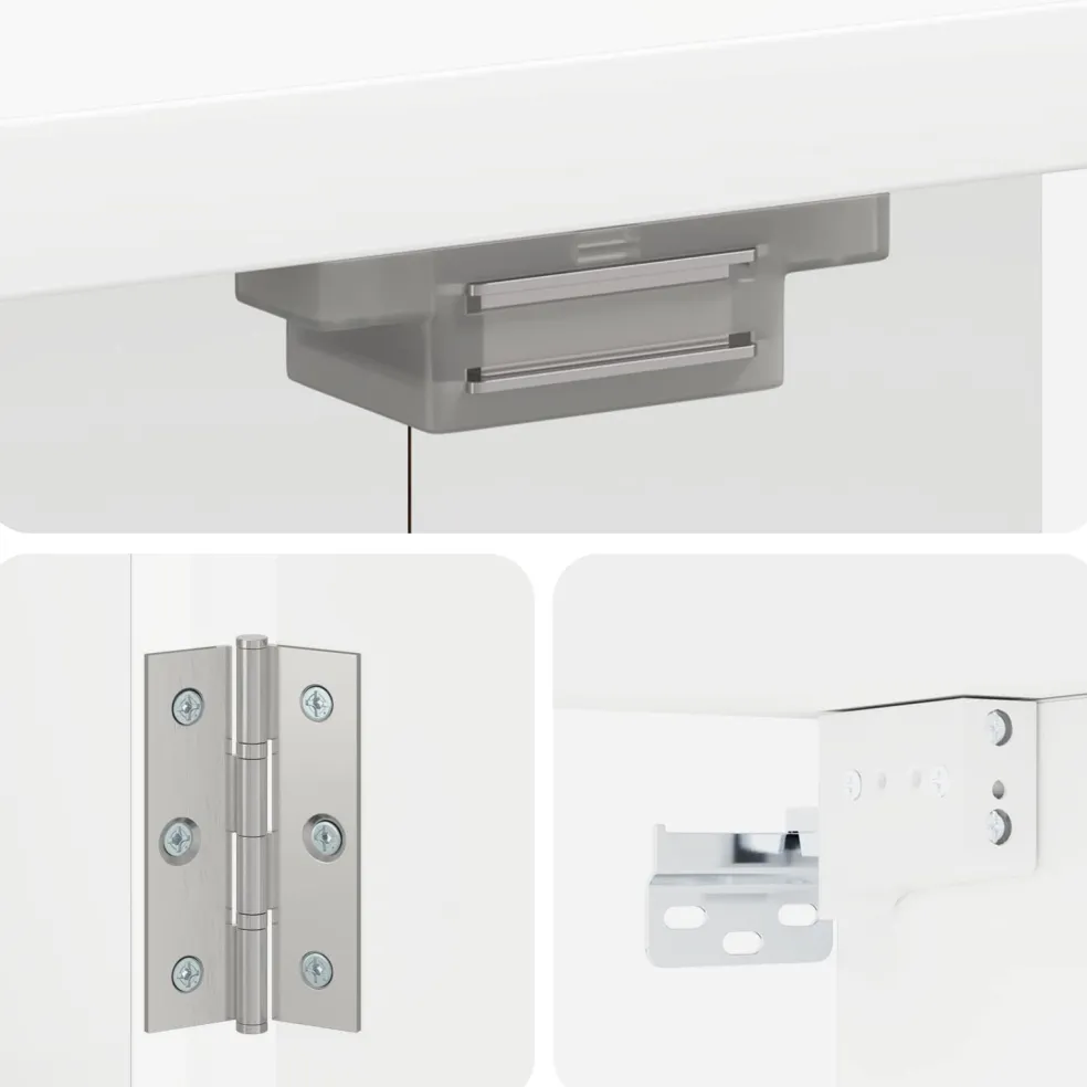 vidaXL Dartbord Kabinet ALKMAAR Hoogglans Wit 52,5 x 10,5 x 53,5 cm