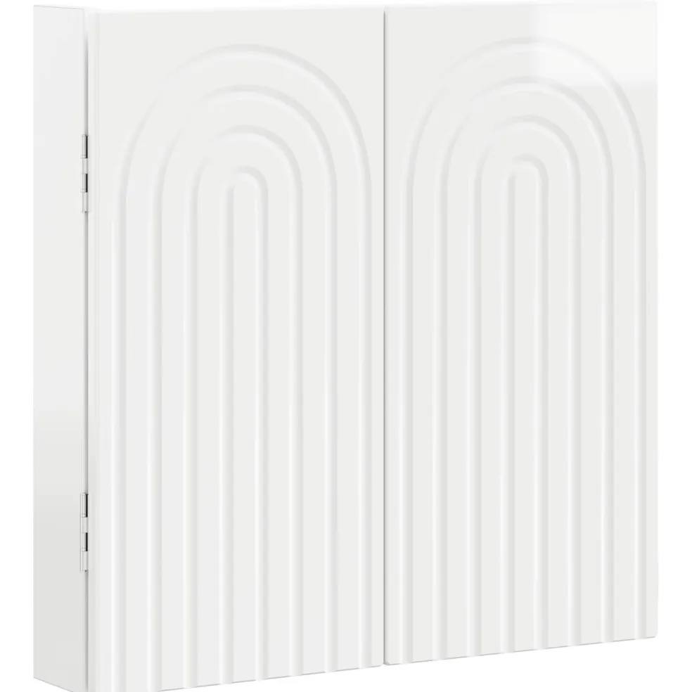 vidaXL Dartbord Kabinet ALKMAAR Hoogglans Wit 52,5 x 10,5 x 53,5 cm