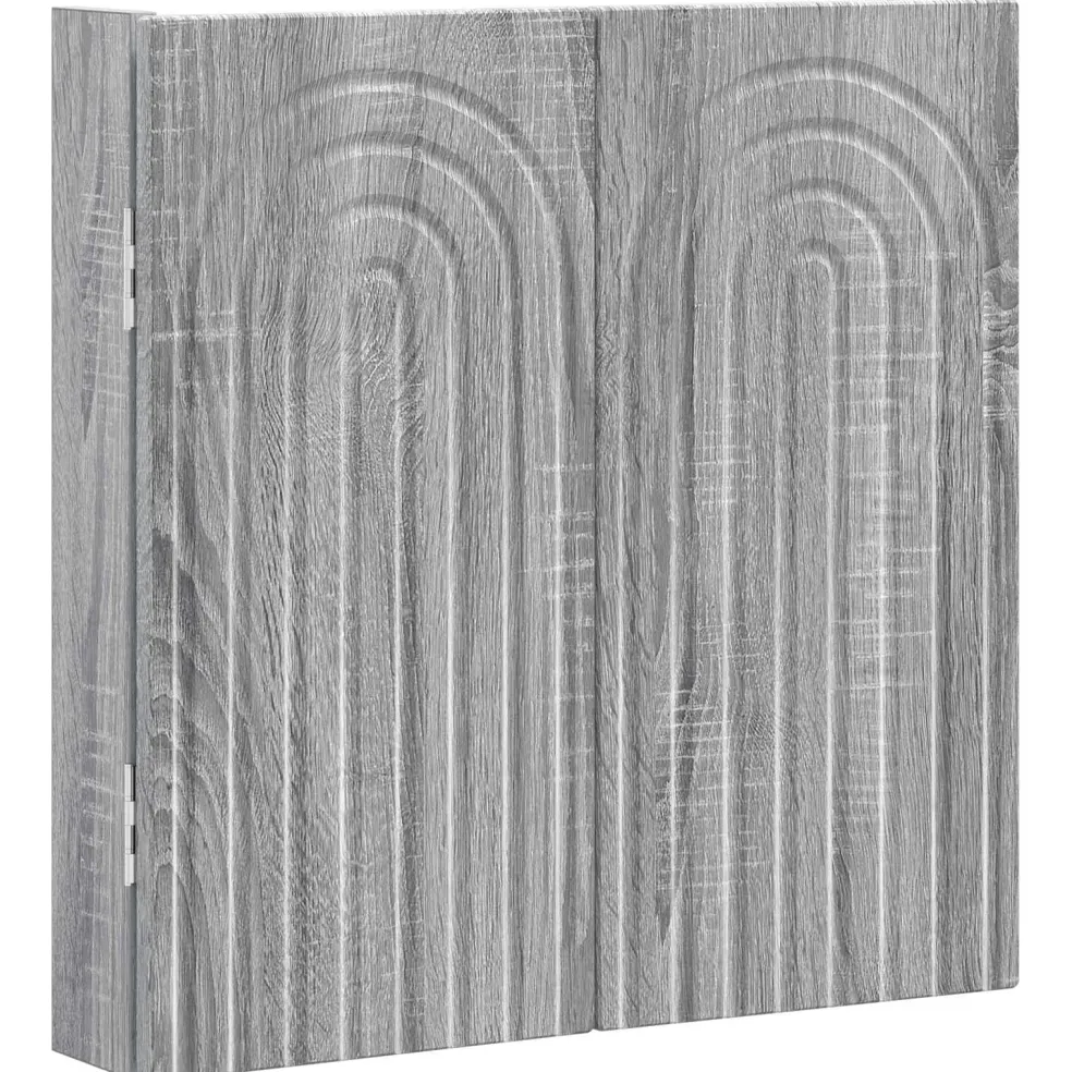 vidaXL Dartbord Kabinet ALKMAAR Grijs Sonoma 52,5 x 10,5 x 53,5 cm