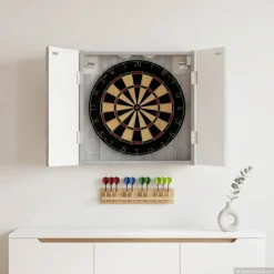 vidaXL Dartbord Kabinet ALKMAAR Grijs Sonoma 52,5 x 10,5 x 53,5 cm