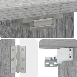 vidaXL Dartbord Kabinet ARNHEM Grijs Sonoma 52,5 x 10,5 x 53,5 cm