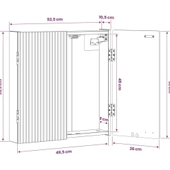 vidaXL Dartbord Kabinet ARNHEM Sonoma Eiken 52,5 x 10,5 x 53,5 cm
