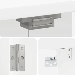 vidaXL Dartbord Kabinet ARNHEM Hoogglans Wit 52,5 x 10,5 x 53,5 cm