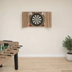 vidaXL Dartbord Kabinet Artisanaal eiken 56 x 12 x 53,5 cm