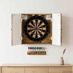 vidaXL Dartbord Kabinet BREDA Gerookt eiken 52,5 x 10,5 x 53,5 cm