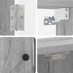 vidaXL Dartbord Kabinet BREDA Grijs Sonoma 52,5 x 10,5 x 53,5 cm