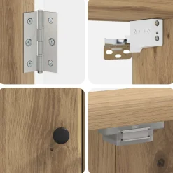 vidaXL Dartbord Kabinet BREDA Artisanaal eiken 52,5 x 10,5 x 53,5 cm