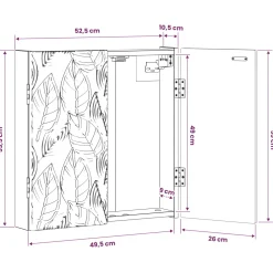 vidaXL Dartbord Kabinet DELFT Betongrijs 52,5 x 10,5 x 53,5 cm