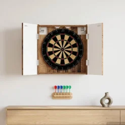 vidaXL Dartbord Kabinet DELFT Oud hout 52,5 x 10,5 x 53,5 cm