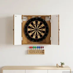 vidaXL Dartbord Kabinet EDE Oud hout 52,5 x 10,5 x 53,5 cm