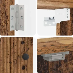 vidaXL Dartbord Kabinet EDE Oud hout 52,5 x 10,5 x 53,5 cm