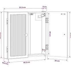 vidaXL Dartbord Kabinet EDE Sonoma Eiken 52,5 x 10,5 x 53,5 cm