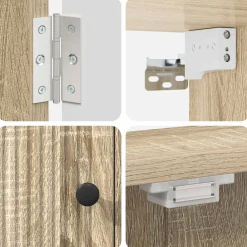 vidaXL Dartbord Kabinet EDE Sonoma Eiken 52,5 x 10,5 x 53,5 cm