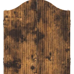 vidaXL Dartbord Kabinet Gerookt eiken 56 x 12 x 63 cm Bewerkt hout