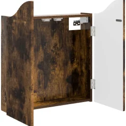 vidaXL Dartbord Kabinet Gerookt eiken 56 x 12 x 63 cm Bewerkt hout