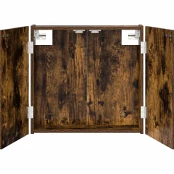vidaXL Dartbord Kabinet Gerookt eiken 56 x 12 x 53,5 cm Bewerkt hout