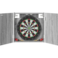 vidaXL Dartbord Kabinet Grijs Sonoma 56 x 12 x 53,5 cm Bewerkt hout