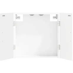vidaXL Dartbord Kabinet HAARLEM Wit 52,5 x 10,5 x 53,5 cm Bewerkt hout