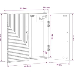 vidaXL Dartbord Kabinet HAARLEM Sonoma Eiken 52,5 x 10,5 x 53,5 cm