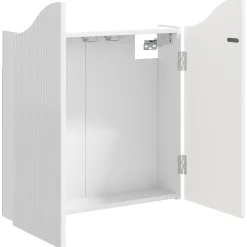 vidaXL Dartbord Kabinet Hoogglans Wit 56 x 12 x 63 cm Bewerkt hout