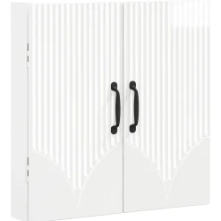 vidaXL Dartbord Kabinet HOORN Hoogglans Wit 52,5 x 10,5 x 53,5 cm