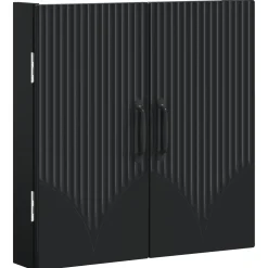 vidaXL Dartbord Kabinet HOORN Zwart 52,5 x 10,5 x 53,5 cm Bewerkt hout