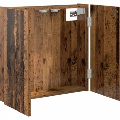 vidaXL Dartbord Kabinet Oud hout 56 x 12 x 53,5 cm Bewerkt hout