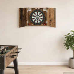 vidaXL Dartbord Kabinet Oud hout 56 x 12 x 53,5 cm Bewerkt hout