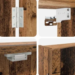 vidaXL Dartbord Kabinet Oud hout 56 x 12 x 53,5 cm Bewerkt hout