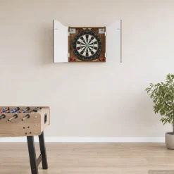 vidaXL Dartbord Kabinet Oud hout 56 x 12 x 63 cm Bewerkt hout