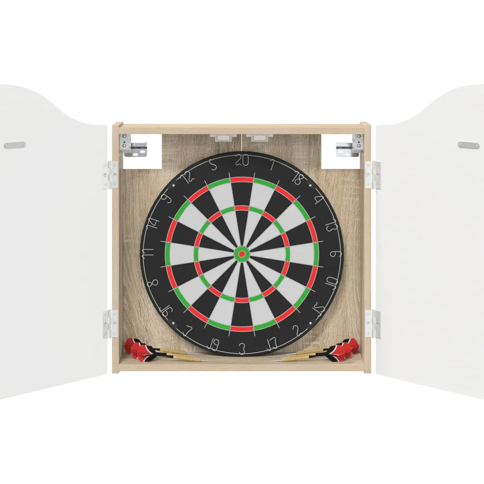 vidaXL Dartbord Kabinet Sonoma Eiken 56 x 12 x 63 cm Bewerkt hout