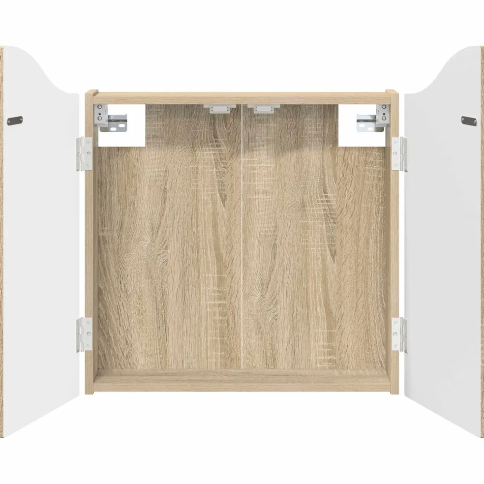 vidaXL Dartbord Kabinet Sonoma Eiken 56 x 12 x 63 cm Bewerkt hout