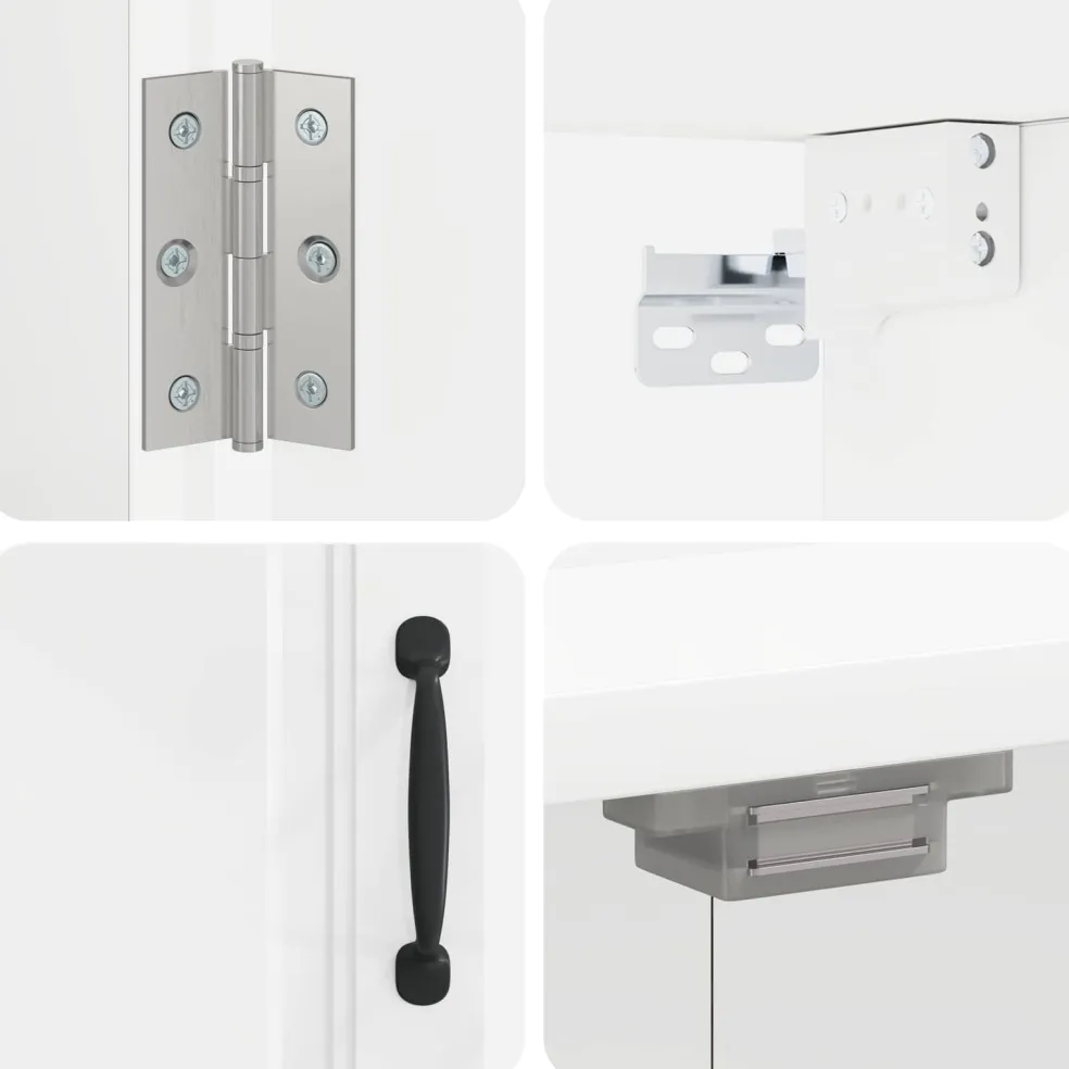 vidaXL Dartbord Kabinet UTRECHT Hoogglans Wit 52,5 x 10,5 x 53,5 cm