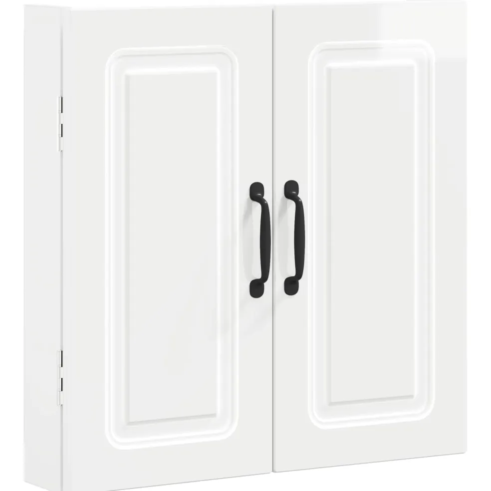 vidaXL Dartbord Kabinet UTRECHT Hoogglans Wit 52,5 x 10,5 x 53,5 cm