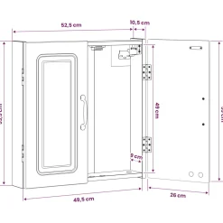vidaXL Dartbord Kabinet UTRECHT Hoogglans Wit 52,5 x 10,5 x 53,5 cm