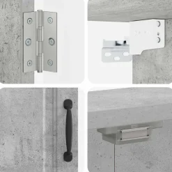 vidaXL Dartbord Kabinet UTRECHT Betongrijs 52,5 x 10,5 x 53,5 cm