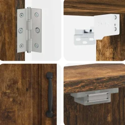 vidaXL Dartbord Kabinet UTRECHT Gerookt eiken 52,5 x 10,5 x 53,5 cm