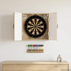 vidaXL Dartbord Kabinet UTRECHT Artisanaal eiken 52,5 x 10,5 x 53,5 cm