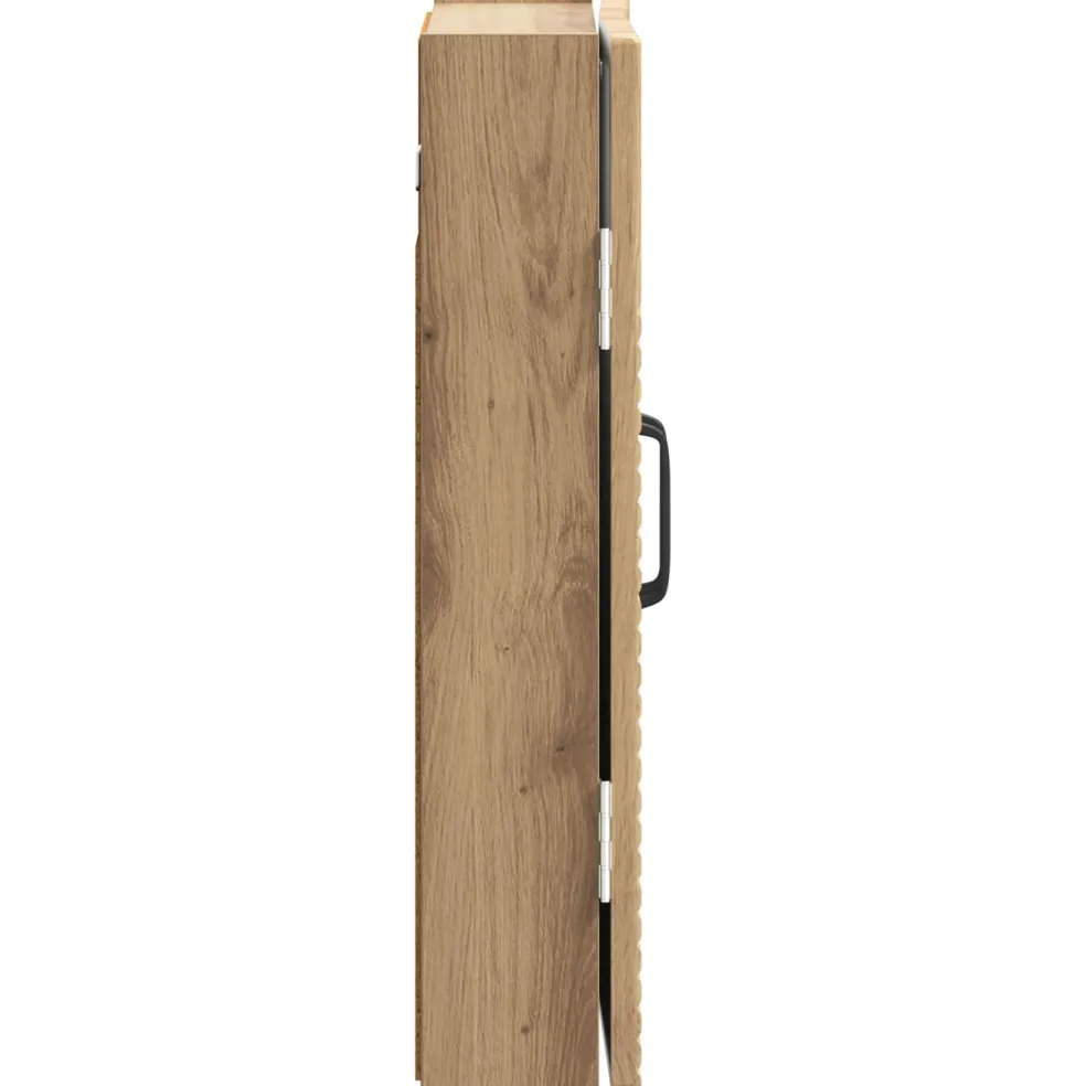 vidaXL Dartbord Kabinet UTRECHT Artisanaal eiken 52,5 x 10,5 x 53,5 cm