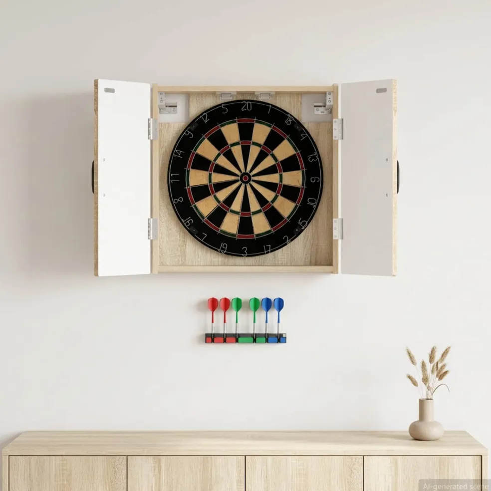 vidaXL Dartbord Kabinet UTRECHT Sonoma Eiken 52,5 x 10,5 x 53,5 cm