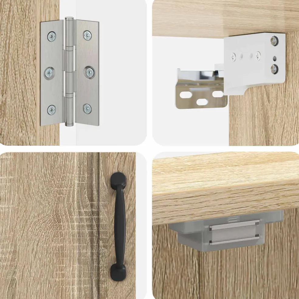vidaXL Dartbord Kabinet UTRECHT Sonoma Eiken 52,5 x 10,5 x 53,5 cm