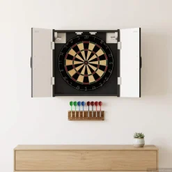 vidaXL Dartbord Kabinet UTRECHT Zwart 52,5 x 10,5 x 53,5 cm