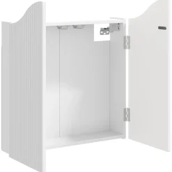 vidaXL Dartbord Kabinet Wit 56 x 12 x 63 cm Bewerkt hout