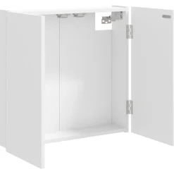 vidaXL Dartbord Kabinet Wit 56 x 12 x 53,5 cm Bewerkt hout