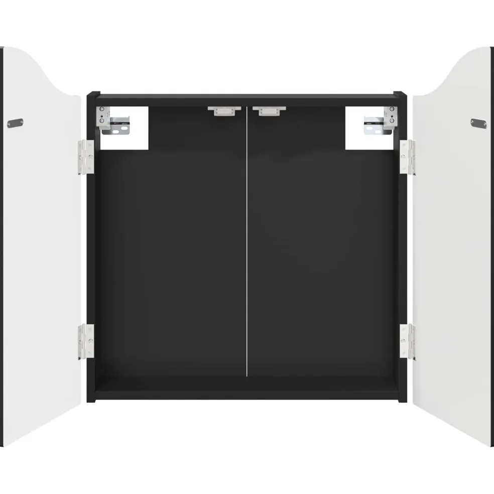 vidaXL Dartbord Kabinet Zwart 56 x 12 x 63 cm Bewerkt hout
