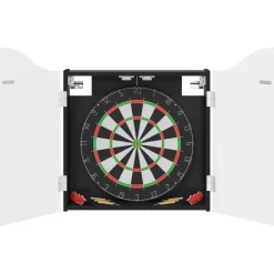 vidaXL Dartbord Kabinet Zwart 56 x 12 x 63 cm Bewerkt hout