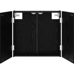 vidaXL Dartbord Kabinet Zwart eiken 56 x 12 x 53,5 cm Bewerkt hout