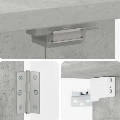 vidaXL Dartbord Kabinet ZWOLLE Betongrijs 52,5 x 10,5 x 57,5 cm